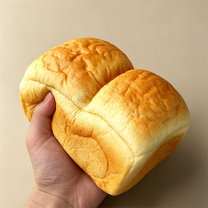 ขนมปังนม PU แบบยืดหยุ่นช้า รุ่น Soft Cloud Touch Loaf เนื้อนุ่มเหมือนขนมปังอบสีทอง ของตกแต่งโต๊ะทำงาน ของเล่นถ่ายรูปอาหารเบเกอรี่ - Product Image 4