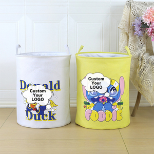 Nuovo disegno all'ingrosso del modello del fumetto giocattolo del bambino del panno del bucato del bambino cesto di stoccaggio con la maniglia - Product Image 5