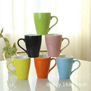 Korean Style Candy Colored Ceramic <b>Mug</b> Set <b>With</b> <b>Lid</b> And Spoon Solid Color For Party Gift Use HB 10 - Product Image 3