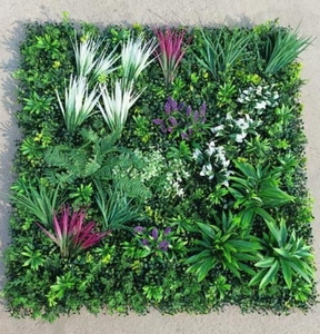 Panneau de haie artificielle en plastique PE avec <span class=keywords><strong>mini</strong></span> fleurs, résistant aux UV, écologique et durable pour la décoration de la maison et du bureau - Product Image 3