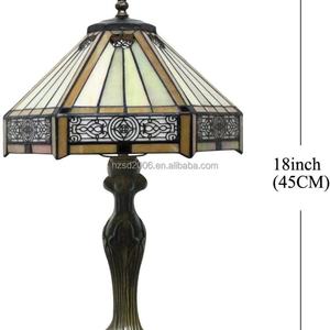 Lampe de table Tiffany style rétro 12'' en verre teinté antique, lustres et suspensions artisanales pour salon, 100V-240V 2700K - Product Image 3