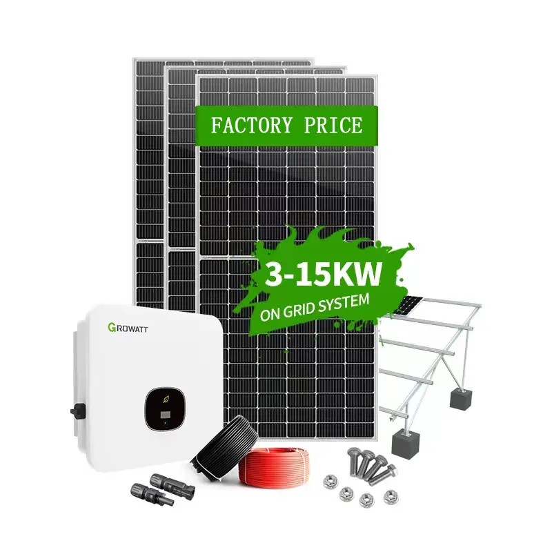 El Kit de módulo doméstico más barato de 15kw precio 5kw10kw 12kw 20kw conjunto de paneles 100kw PV energía solar en el sistema de generador solar de red