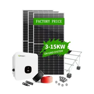 Prix le moins cher du kit de modules domestiques 15kw 5kw 10kw 12kw 20kw ensemble de panneau 100kw puissance pv énergie solaire système de générateur solaire sur réseau