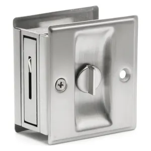 ล็อคประตูบานเลื่อนทรงสี่เหลี่ยมแบบไม่เปิดปิดที่ล็อคประตูแบบตะขอซ่อนอยู่ทำจากทองเหลืองใช้ในโรงงาน