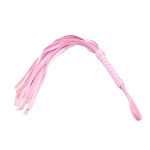 Látigo <span class=keywords><strong>sexual</strong></span> de cuero PU rojo/negro, látigo corto para caballos, paleta para palmadas, juguetes sexuales BDSM para mascotas - Product Image 4