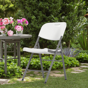 Silla Plegable Portátil para Exteriores Diseño Moderno Tradicional HDPE Duradero Acero y <span class=keywords><strong>Metal</strong></span> para Muebles de Comedor - Product Image 5