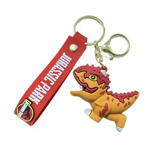 Llavero de Dinosaurio de <span class=keywords><strong>Jurassic</strong></span> <span class=keywords><strong>World</strong></span>, Tiranosaurio Rex, Triceratops, Figuras de Plástico Suave de Dibujos Animados, Llavero para Coche, Pequeño Regalo para Hombres - Product Image 5