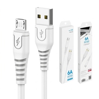 Harga Pabrik Grosir Semua Kabel Pengisian Daya USB Tipe C untuk Ponsel, Pengisian Cepat 6A dengan Selubung TPE, Pilihan Murah