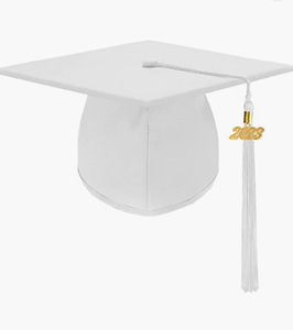 Gorras de Graduación Universitarias Elásticas Personalizadas al por Mayor, Gorras de Graduación Negras Mate para Adultos, Uso Escolar, Borla 100% Poliéster - Product Image 4