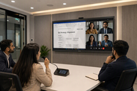 Écran plat interactif 4K de 65 pouces, système double avec OPS I5 Windows Android pour les conférences et les salles de classe