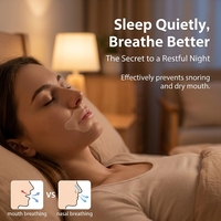 Meilleure solution contre le ronflement : Patch nasal et buccal perforé en forme de lèvre pour le sommeil