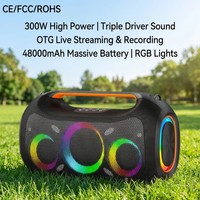 ZE51 Profesional, Altavoz de Alta Potencia de 300W con Triple Controlador, Sonido HiFi Envolvente, Batería de 48000mAh, OTG, Grabación en Vivo, RGB