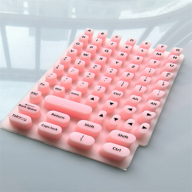 Raised Keyboard Stickers for Long Nails with Letters Soft Silicone Keyboard for Women Nail Art Typing Keycaps for Desktops
