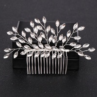 Vente en Gros d'Usine : Accessoires de Cheveux de Mariage Argentés en Perles et Cristaux pour Mariée, Peignes à Fleurs et Parures de Tête pour Femme