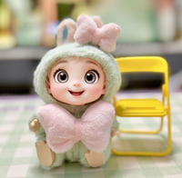 Set Pakaian Boneka Kartun Lucu Kustom Grosir, Setelan Rok Mini Bentuk Hewan Kawaii, Dekorasi Pakaian Boneka Plush