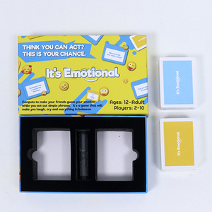 Impresión personalizada 200 tarjetas Amistad Risa Llorando Es Emocional Fácil Juego de cartas divertido para la familia Noches de fiesta para adultos - Product Image 4