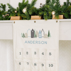 Calendario de Adviento de tela colgante grande personalizado CALENDARIO DE cuenta regresiva de Navidad reutilizable - Product Image 3