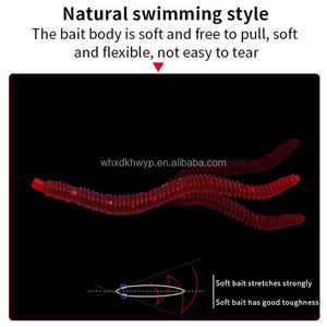 मिस्टर ल्यूर कृमि चारा अंधेरे में चमकने वाले ल्यूर नरम चमक वाले छोटे केंचुए नरम लालच चारा का अनुकरण करता है - Product Image 4