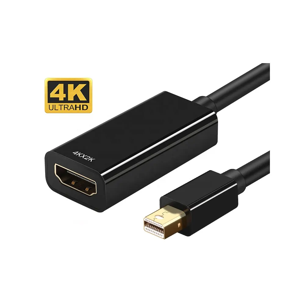 4K 30hz <span class=keywords><strong>Mini</strong></span> <span class=keywords><strong>DisplayPort</strong></span> a HDMI Cavo Adattatore <span class=keywords><strong>Mini</strong></span> DP Thunderbolt 2 Convertitore di HDMI per MacBook Air 13 superficie Pro 4 Thunderbolt