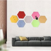 Fourniture d'usine 3D feutre panneau acoustique KTV cinéma décoration murale maison déco tissu hexagone panneau insonorisé
