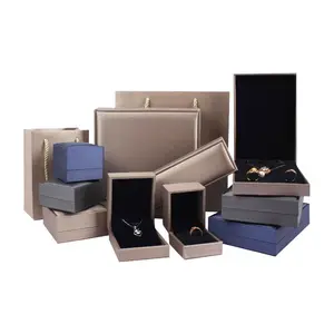 jewelry box pu leather Leather Luxury Ring Necklace pendant Jewelry box jewelry storage box pu leather