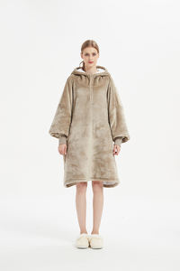 Sweat-shirt géant à capuche portable original en usine sweat-shirt à capuche oversize en flanelle en <span class=keywords><strong>polaire</strong></span> sherpa avec fermeture éclair - Product Image 6