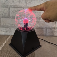 Lampe à plasma sensible au toucher et au son, boule à plasma magique pour enfants, cadeau, décoration de la maison, lampe magique, boule statique, boule à plasma de 4 pouces