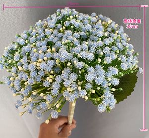 Fleurs décoratives en plastique Gypsophila pour la maison, arrangement floral artificiel pour salon, Babybreath rose artificiel - Product Image 4