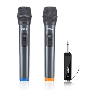 Micrófono Inalámbrico Universal de Baja Frecuencia VHF Dual, Económico, de Fábrica <span class=keywords><strong>CQA</strong></span>, para Karaoke - Product Image 1