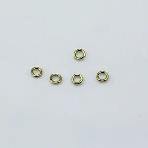 Beadsnice ID11991 jewelry making findings ring brass real 24K gold plating jumprings 0.7X4mm sold by PC jump rings