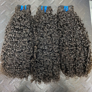 Extensiones de Cabello Humano Afro Rizado Kinky 100% Natural 3B 3C, Rizos Negros Naturales, Cabello Humano Virgen Remy Indio para Tejer - Product Image 4