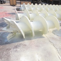 Tête de tarière de sol CFA FAE de 500 mm de diamètre avec dents de godet V19, tête de tarière de sol 35CrMo personnalisée avec revêtement dur