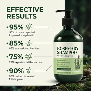 Champú Vegano de Marca Privada con Biotina, Queratina Hidrolizada, Nutritivo para el <span class=keywords><strong>Cuero</strong></span> <span class=keywords><strong>Cabelludo</strong></span>, Fortalecedor y Anticaída con Romero para Compra al por Mayor - Product Image 3