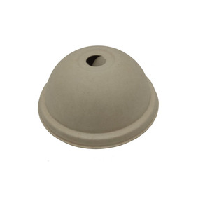 An toàn-phù hợp với 93mm DOME nắp cho 10-16oz ly compostable mía bột giấy dùng một lần Nắp che cho đồ uống lạnh - Product Image 2