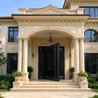 Portes d'entrée haute sécurité en fer forgé, prix d'usine personnalisé, porte d'entrée extérieure de luxe pour maisons résidentielles et villas