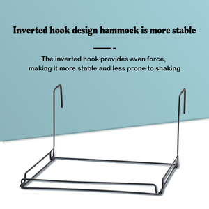 Hamaca de felpa universal para todas las estaciones con marco de hierro de color sólido conveniente cama colgante para mascotas para gatos - Product Image 2