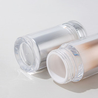 Conteneur à pilules transparent en PS de qualité supérieure 100CC à double compartiment en acrylique, avec bouchon à vis, pour capsules de soins de santé et stockage de médicaments
