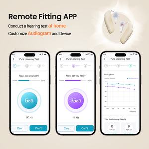 <span class=keywords><strong>Aide</strong></span> <span class=keywords><strong>auditive</strong></span> numérique <span class=keywords><strong>haut</strong></span> <span class=keywords><strong>de</strong></span> <span class=keywords><strong>gamme</strong></span> 2025 à 50 canaux avec contrôle à distance via application, gain <span class=keywords><strong>de</strong></span> 60 dB et suppression du bruit du vent, amplificateur <span class=keywords><strong>auriculaire</strong></span> - Product Image 4