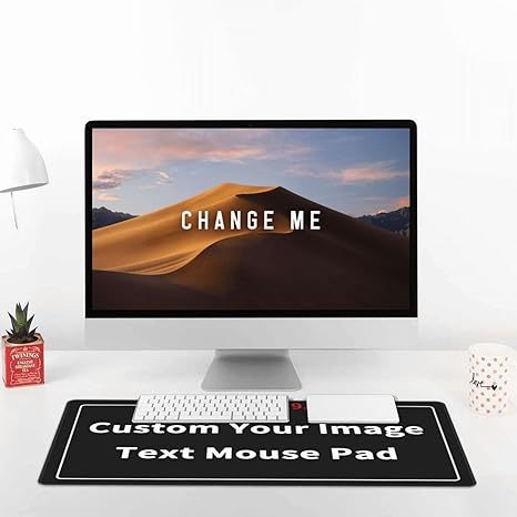 Customized Photo OEM PVC Mouse Pad Any Size Computer Desk Mat with Wrist Rest Stock Waterproof & Easy to Clean