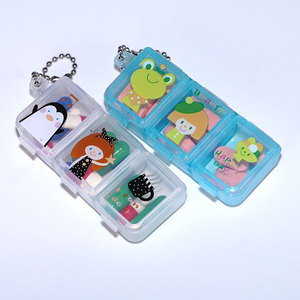 Boîte de rangement de médicaments en plastique Portable Mini taille pratique transportant trois compartiments pour les médicaments du matin la nuit nouvelle boîte - Product Image 2