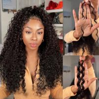 Extensions de cheveux humains au crochet à nœuds invisibles, style plumes Miracle Knots, bouclés birmans pour tresses