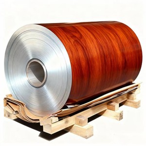Bobine d'<span class=keywords><strong>aluminium</strong></span> laquée série 5000, effet bois authentique, revêtement PVDF FEVE PE HDPE NANO, peinture intérieure, couleur enduite - Product Image 3