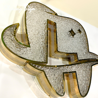 Décoration Murale de Fond de Mariage Personnalisée : Logo Lumineux LED en Diamant Scintillant avec Lettres Percées et Éclairage Latéral