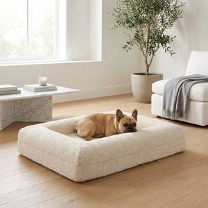 Desain mewah tahan lama dapat dilepas besar dapat dicuci kustom ortopedi Boucle tahan air busa memori tempat tidur anjing peliharaan - Product Image 2