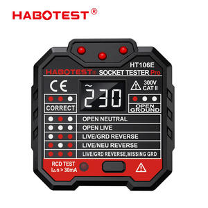 Testeur de prise HABOTEST série HT106, testeur de tension, détecteur de prise, prise US, UK, EU, contrôle de la polarité de la ligne de terre, contrôle de la phase - Product Image 5