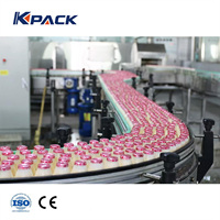 Ligne de production automatique de lait de soja, thé, café, jus, yaourt, boissons chaudes en bouteille PE, machine de remplissage et de scellage en aluminium