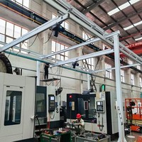 Système de rail de suspension rigide pour pont roulant à double poutre KBK pour ligne de production en usine, poste de travail, levage lourd et manutention de matériaux