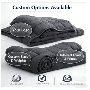 Couverture lestée personnalisée pour adultes, garnissage en billes de verre, couverture lourde, pression uniforme, sommeil profond, fournisseur OEM - Product Image 4