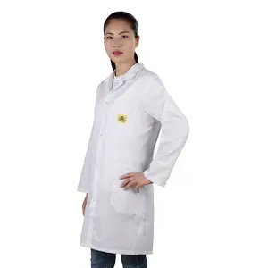 Factory wholesale High quality different color C0102 series Antistatic work clothes ESD polyester cleanroom smock