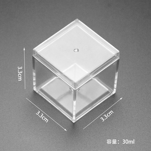 Wholesale 3.3cm Mini Square Transparent <b>Box</b> Ps Food Grade Plastic Jewelry Specimen Collection Square <b>Small</b> <b>Box</b> - Product Image 3